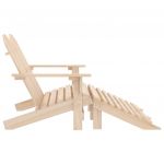 Scaun gradina Adirondack cu 2 locuri & otoman alb
