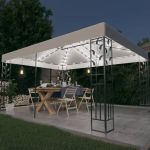 Pavilion cu acoperis dublu & siruri de lumini LED