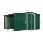 Sopron de gradina cu usi glisante, 329,5 x 205 x 178 cm, otel