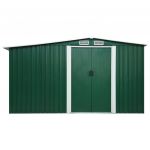 Sopron de gradina cu usi glisante, 329,5 x 205 x 178 cm, otel