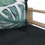 Canapea de gradina din paleti, perne, lemn