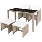 Set mobilier de exterior cu perne