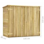 Magazie unelte de gradina, 135 x 60 x 123 cm, lemn pin tratat