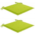 Scaune mobilier de gradina cu perne, 2 buc., lemn masiv acacia, verde