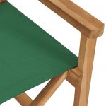 Scaun de regizor pliabil, verde, lemn masiv de tec, verde