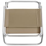 Scaune de plaja pliante, 2 buc., material textil, gri taupe