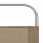 Scaune de plaja pliante, 2 buc., material textil, gri taupe