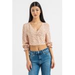 Bluza crop cu imprimeu floral Aiza