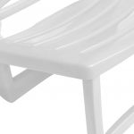 Scaun de plaja pliant, 4 buc., alb, plastic
