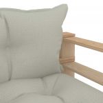 Canapea de gradina din paleti cu perne, lemn