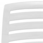 Scaun de plaja pliant, 4 buc., alb, plastic