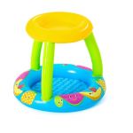 Piscina gonflabila pentru copii, cu acoperis protectie UV, Happy Fruits, Multicolor, 94x89 cm