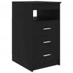Dulap cu sertare negru 40x50x76 cm lemn compozit,