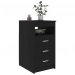 Dulap cu sertare negru 40x50x76 cm lemn compozit,