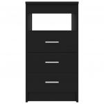 Dulap cu sertare negru 40x50x76 cm lemn compozit,