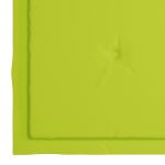 Scaune de gradina cu perne verde deschis 2 buc. lemn masiv tec,