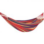 Hamac Multicolor Simplu (1 persoana), 190 x 80 cm, cu bara de 40 cm - rosu