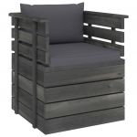 Set mobilier gradina din paleti cu perne