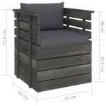 Set mobilier gradina din paleti cu perne