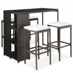 Set mobilier bar de gradina cu perne
