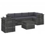 Set mobilier gradina din paleti cu perne