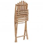 Scaune de gradina pliabile, cu perne, 2 buc., bambus-3064008