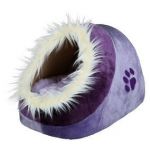 Culcus pentru caini Minou cu blanita mov 35x26x41cm