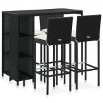 Set mobilier bar de gradina cu perne