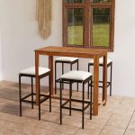 Set mobilier de bar de gradina cu perne