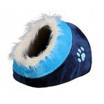 Culcus pentru caini Trixie Minou albastru cu blanita 35x26x41 cm