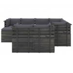 Set mobilier gradina din paleti cu perne