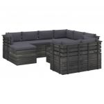 Set mobilier gradina din paleti cu perne