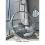 Scaun suspendat, transparent/ auriu/ gri, BUBBLE TIP 1