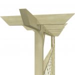 Gard de gradina cu zabrele si pergola