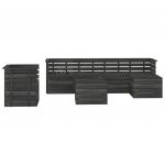 Set mobilier gradina paleti cu perne 7 piese lemn masiv pin