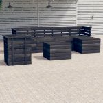 Set mobilier gradina paleti cu perne 7 piese lemn masiv pin