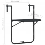 Masa balcon suspendata alb 60x64x83