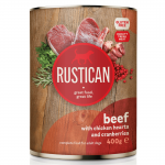 Hrana umeda pentru caini Rustican Vita-Inimi de pui cu merisoare 400g