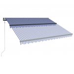 Copertina retractabila automat, albastru/alb/negru