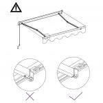 Copertina retractabila automat, albastru/alb/negru