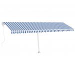 Copertina autonoma retractabila automat albastru&alb 300x250 cm