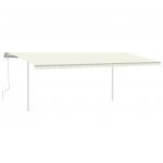 Copertina retractabila manual cu LED, crem, model 2