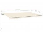 Copertina retractabila manual cu LED, crem, model 4