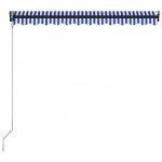 Copertina retractabila automat, albastru/alb/negru, 350 x 250 cm