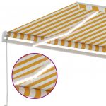 Copertina retractabila manual cu LED, galben/alb, model 3