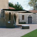 Copertina retractabila manual cu LED, antracit, model 2