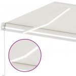 Copertina retractabila manual cu LED, crem, model 6