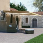 Copertina retractabila manual cu LED, galben/alb, model 3