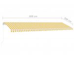Copertina retractabila manual cu LED, galben/alb, model 3