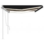 Copertina retractabila manual cu LED, antracit, model 6